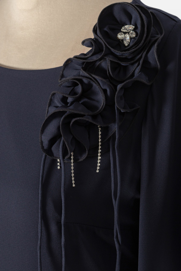 Elegant veil dress R 253 navy blue