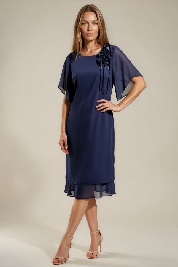 Elegant veil dress R 253 navy blue