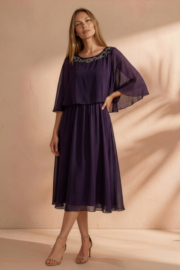 Elegant veil dress R 265 purple