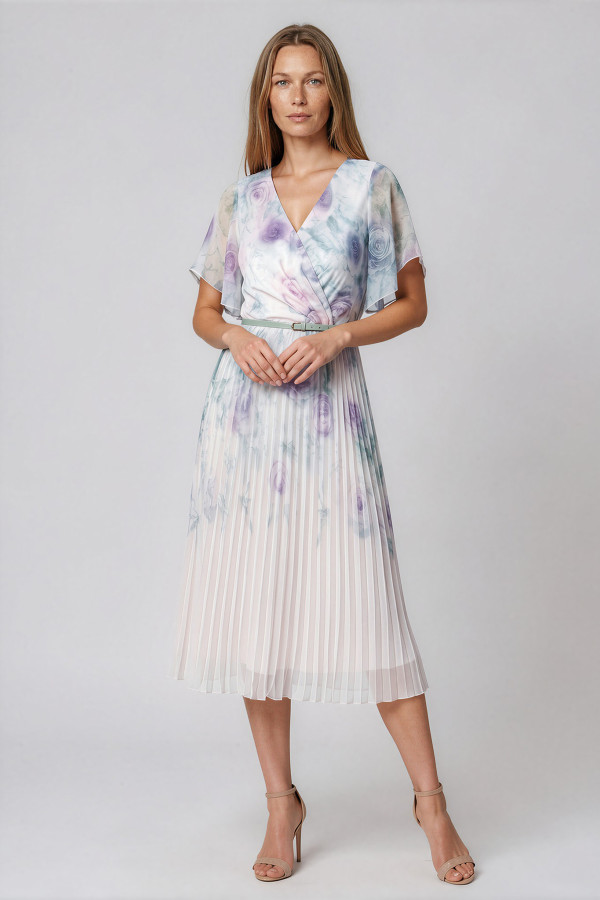 Elegant veil dress R 183 turquoise