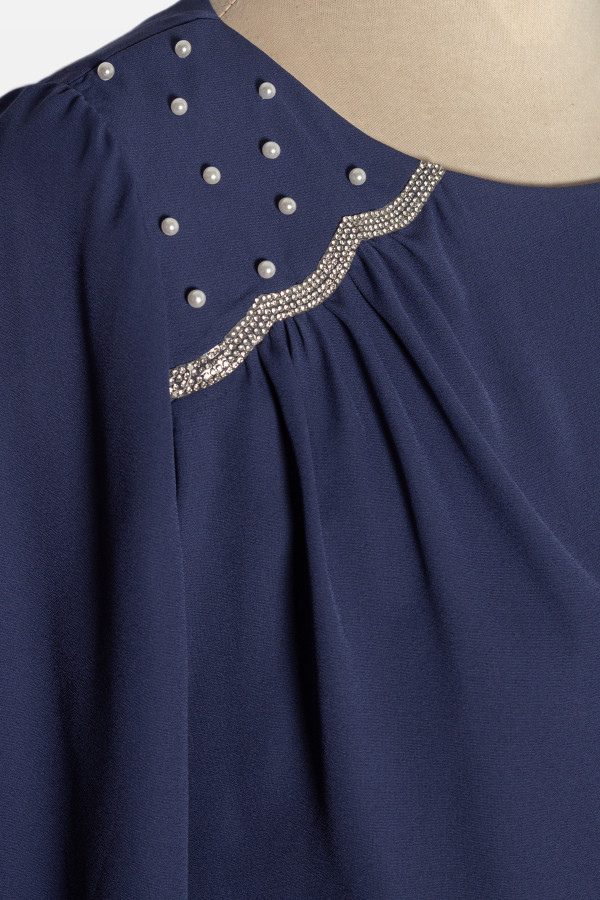 Elegant veil dress R 256 navy blue