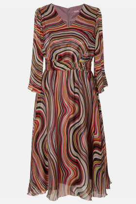 Natural silk dress R 008 red