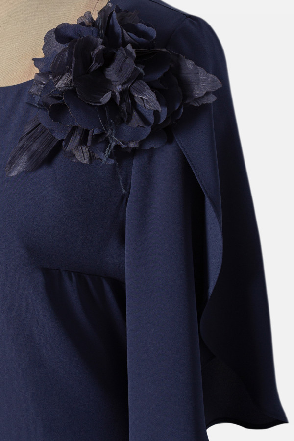 Elegant veil dress R 264 navy-blue