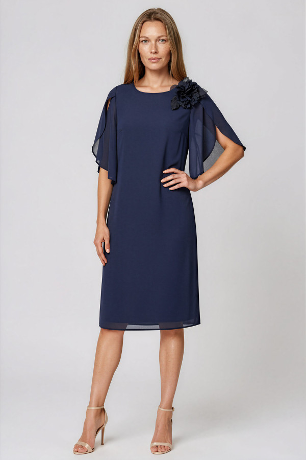 Elegant veil dress R 264 navy-blue
