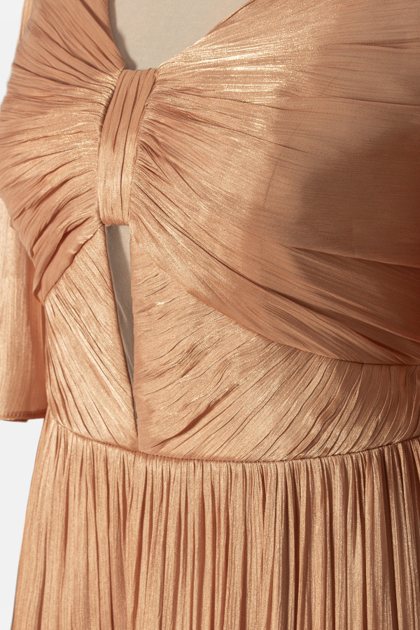 Elegant satin veil dress R 269 beige