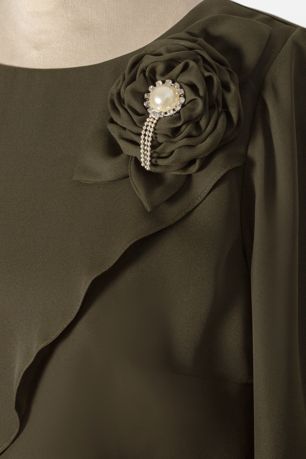 Elegant veil dress R 267 khaki