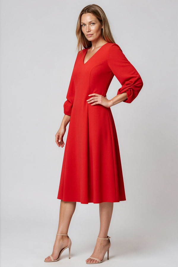 Elegant dress R 283 coral