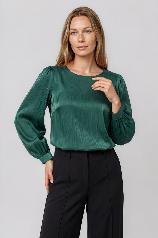 Elegant dark green blouse B 199