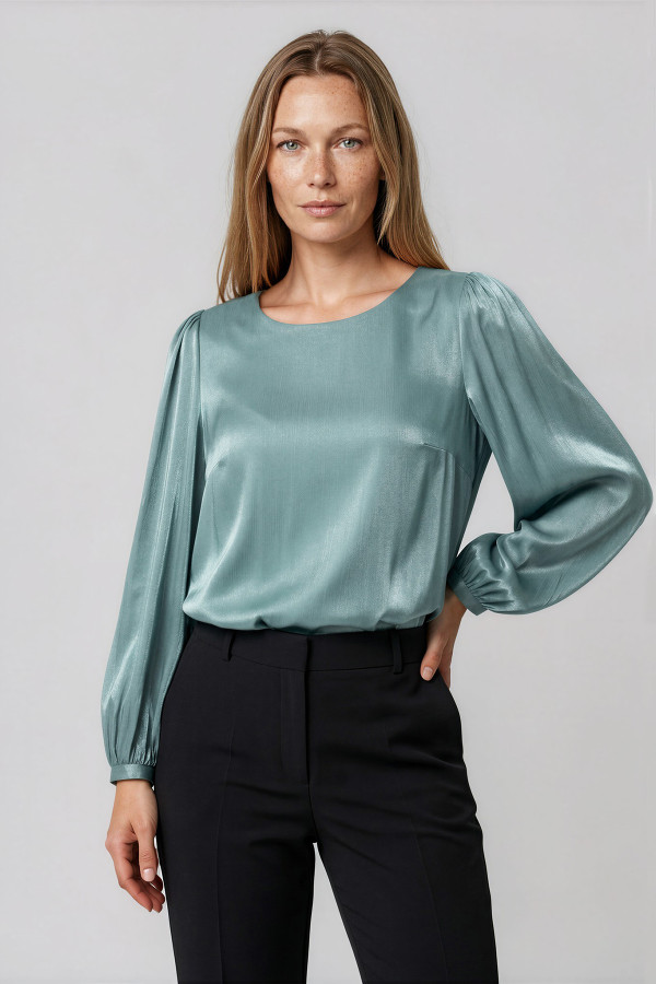 Bluza eleganta B 199 turcoaz