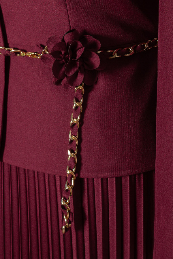 Burgundy jacket and skirt suit 1521