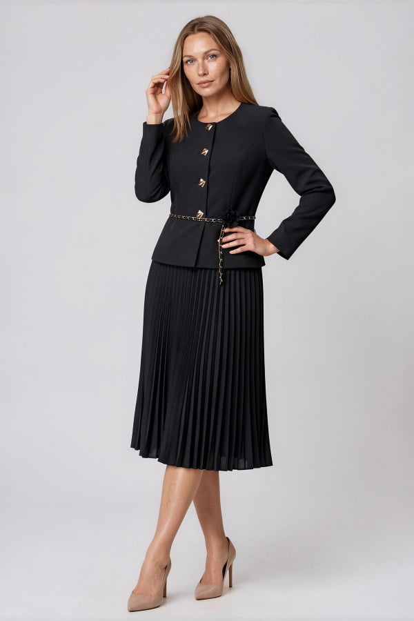 Costum cu sacou si fusta 1521 negru