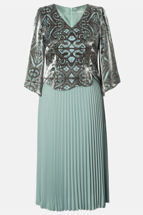Rochie eleganta plisata R 282 turcoaz