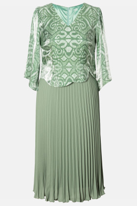 Rochie eleganta plisata R 282 verde