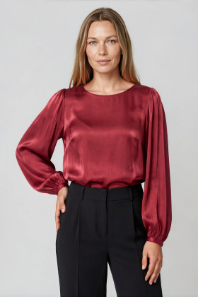 Bluza eleganta B 199 grena
