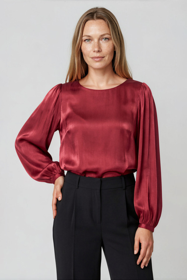 Bluza eleganta B 199 grena