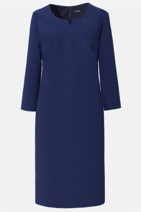 Rochie office R 801 bleumarin