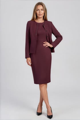 Suit with jacket and dress 9439 grena