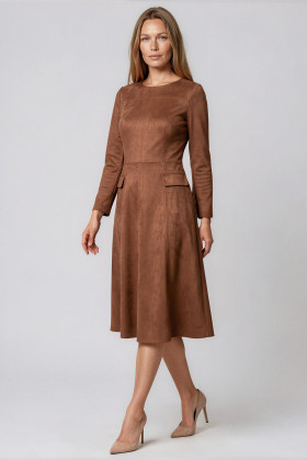 Rochie casual R 295 maro