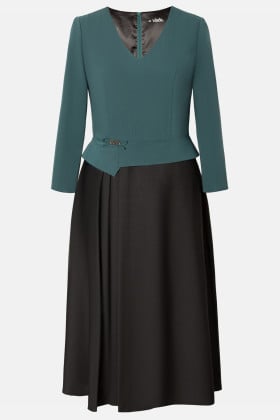 Rochie office-eleganta R 296 turcoaz