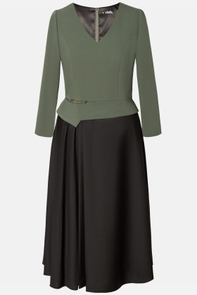 Rochie office-eleganta R 296 kaki
