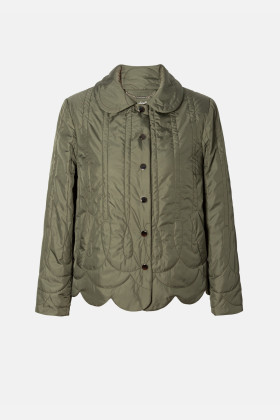 Khaki quilted jacket 7412