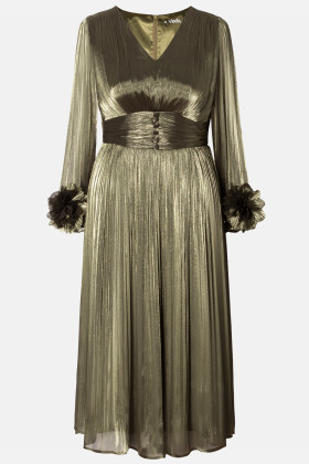 Rochie eleganta din voal R 173 kaki