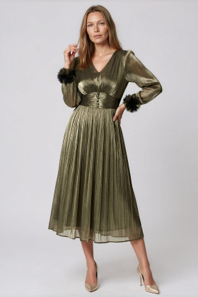 Elegant veil dress R 173 khaki