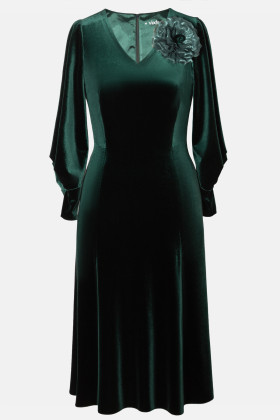 Rochie eleganta din catifea R 299 verde