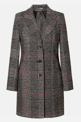 Grey fabric overcoat 7414