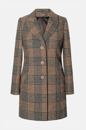 Light brown fabric overcoat 7414