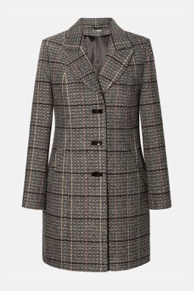 Light gray fabric overcoat 7414